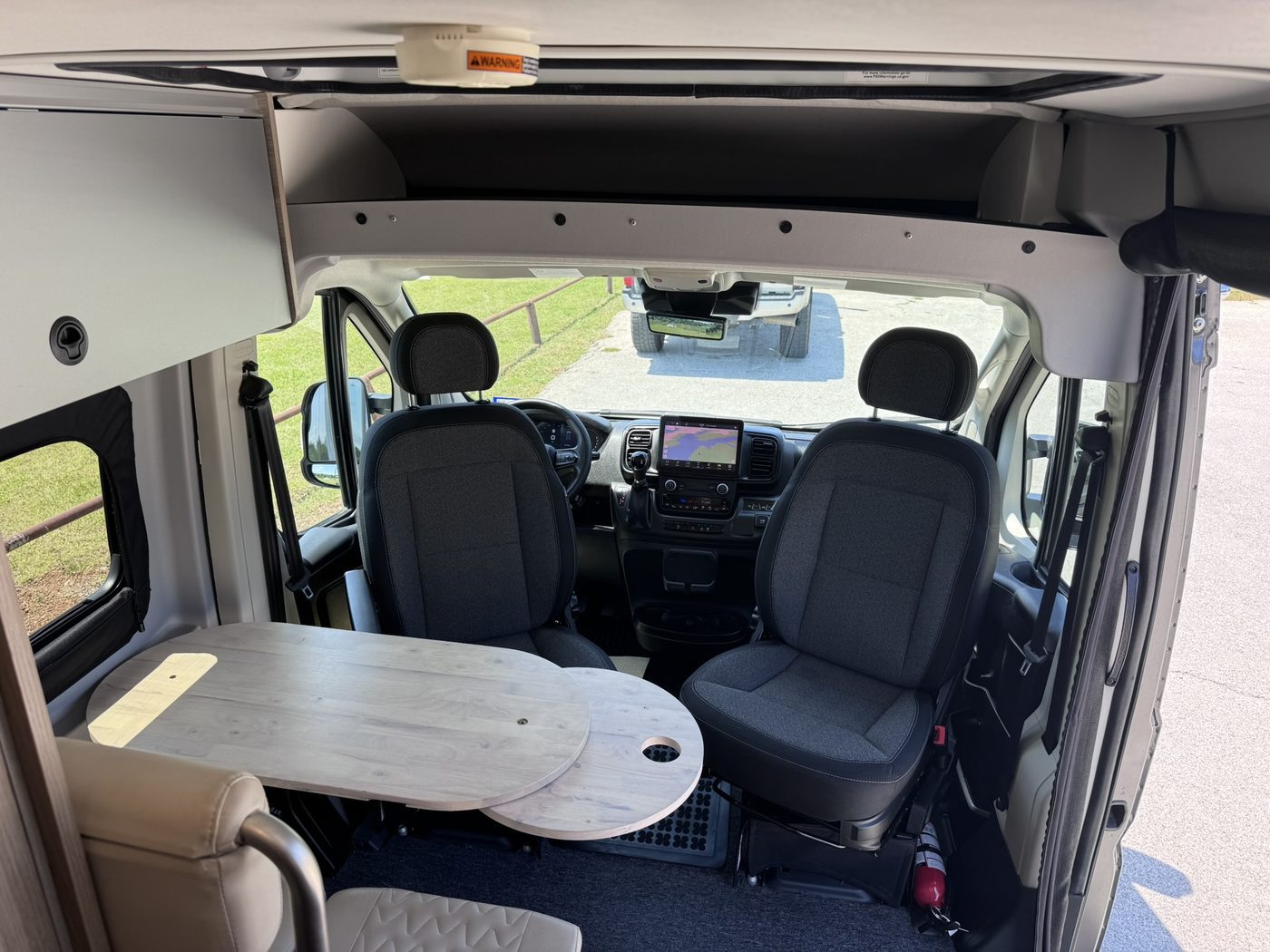 Interior view rear to front