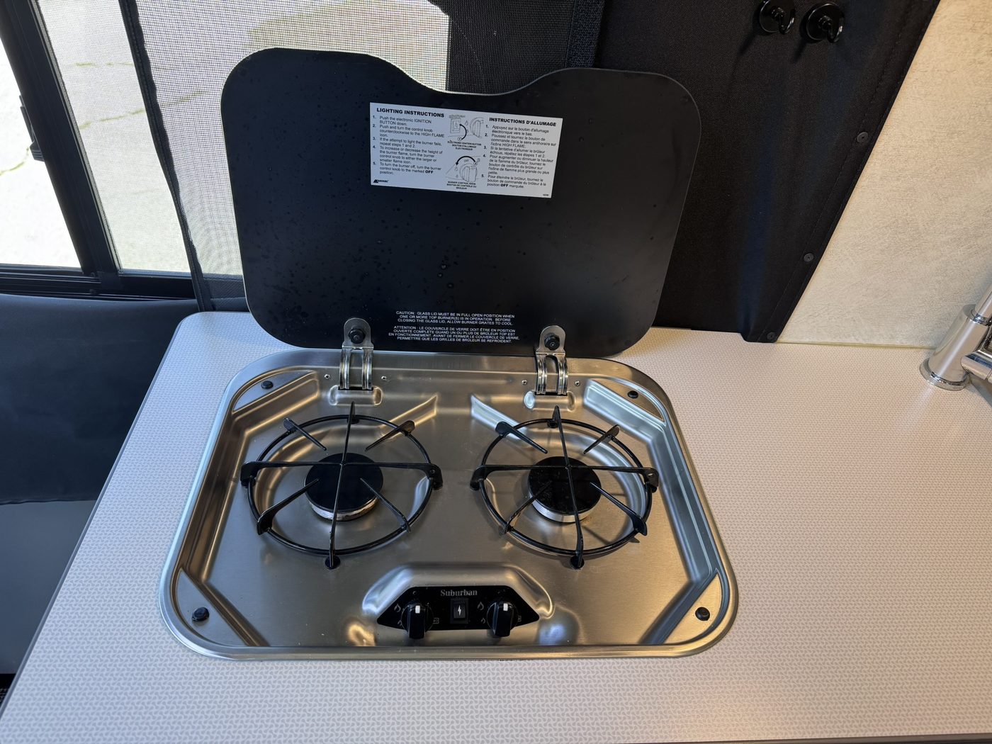 Two burner stovetop